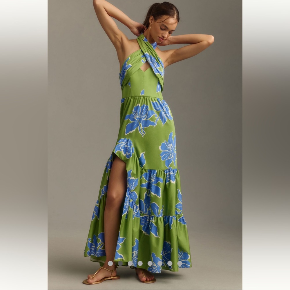 Hutch Joslin Cotton Sateen Midi-Dress Anthropologie